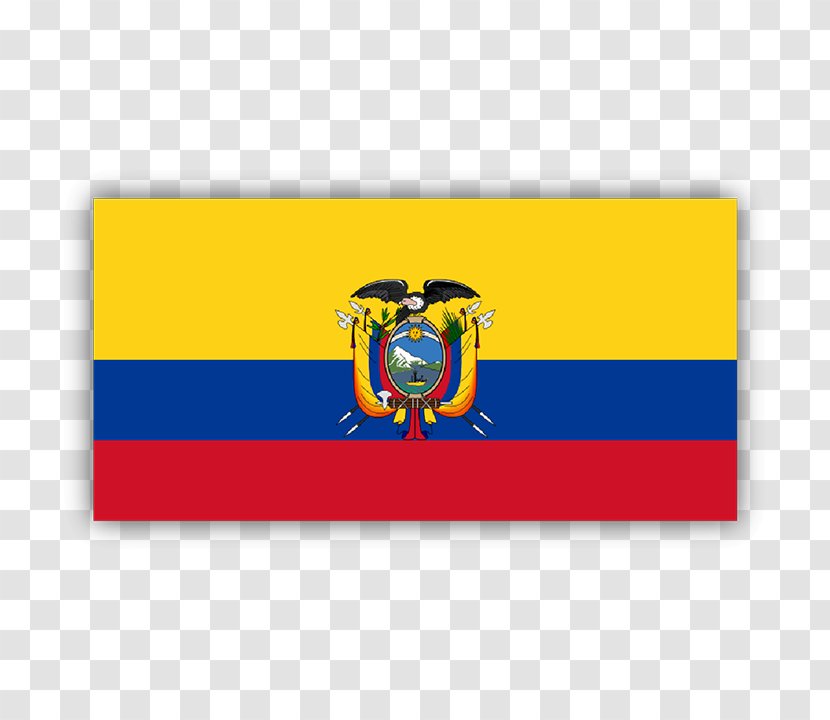 Flag Of Ecuador National Coat Arms - Rectangle - Waterproof Flower Transparent PNG
