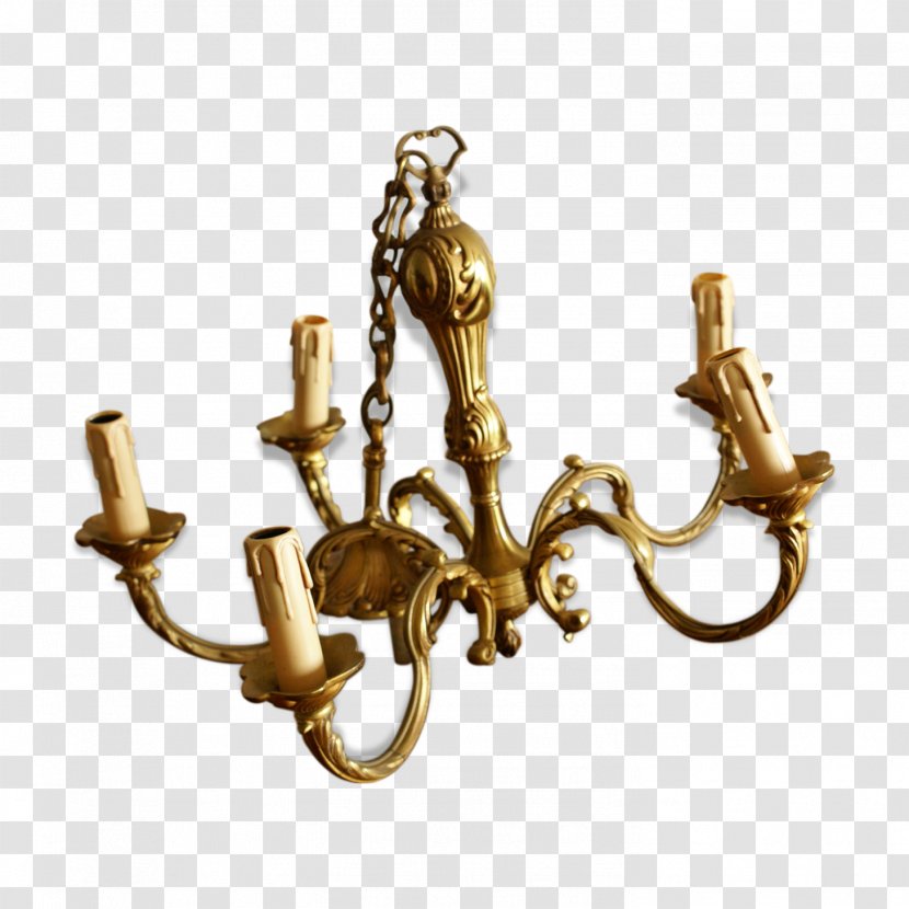 Brass Light Fixture Chandelier Bronze Ormolu - Candlestick Transparent PNG