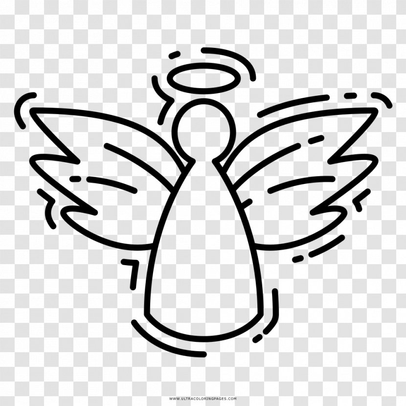 Coloring Book Drawing Angel Character Transparent PNG