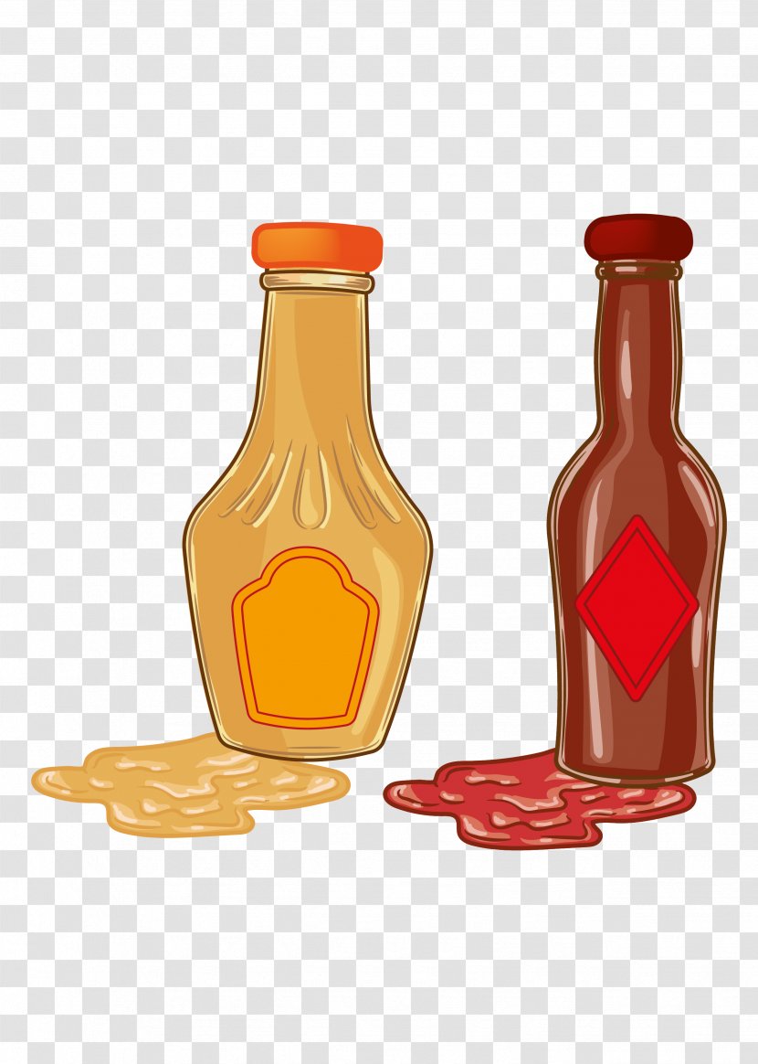 Ketchup Mustard Sauce Condiment Bottle Transparent PNG