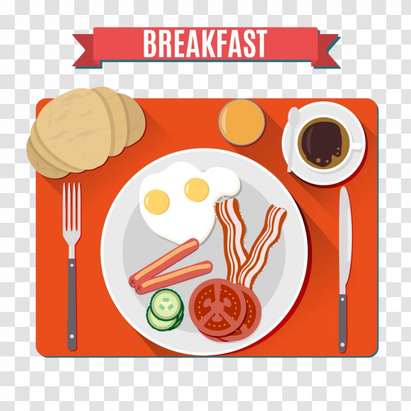 Breakfast Sausage Bacon Barbecue Pancake - And Coffee Image Transparent PNG