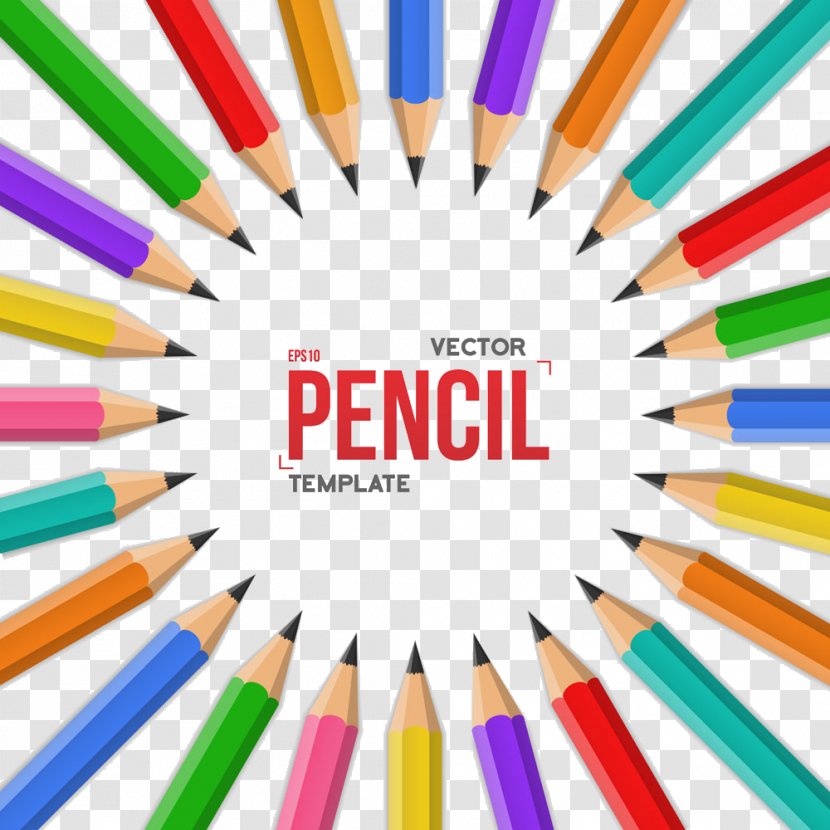 Word Creativity Stock Photography Clip Art - Product - Colored Pencils Arranged In Circle Transparent PNG