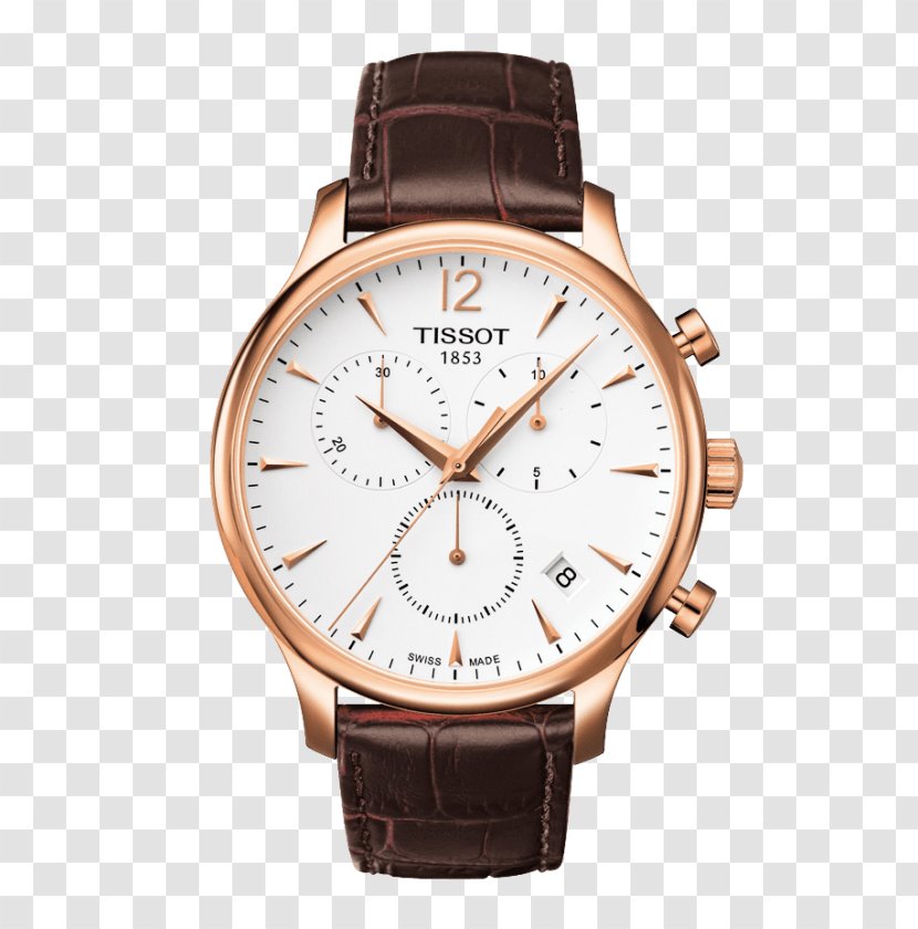 Tissot Men's Le Locle Powermatic 80 Tradition Chronograph Watch - Strap Transparent PNG
