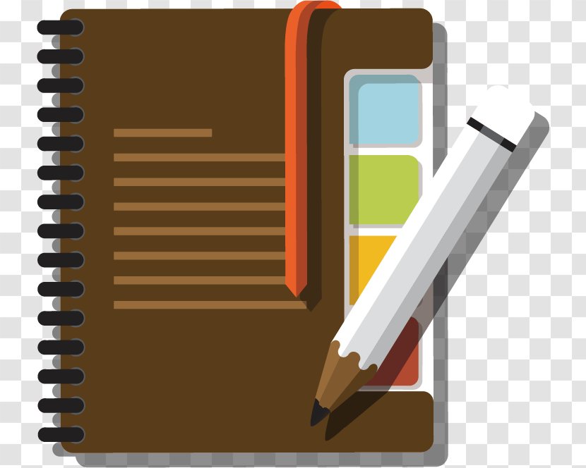 Notebook Pencil - Colored - Vector And Transparent PNG