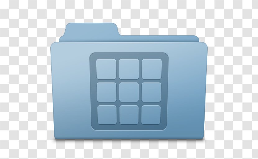 Blue Square Font - Desktop Environment - Icons Folder Transparent PNG