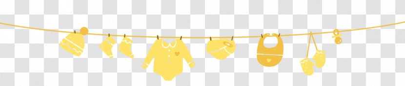 Necklace Line Font - Yellow - Birth Announcement Transparent PNG