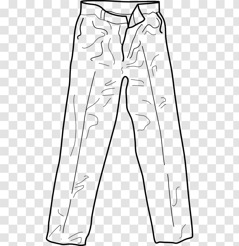 Jeans Sweatpants Clip Art - Flower - Trousers Clipart Transparent PNG
