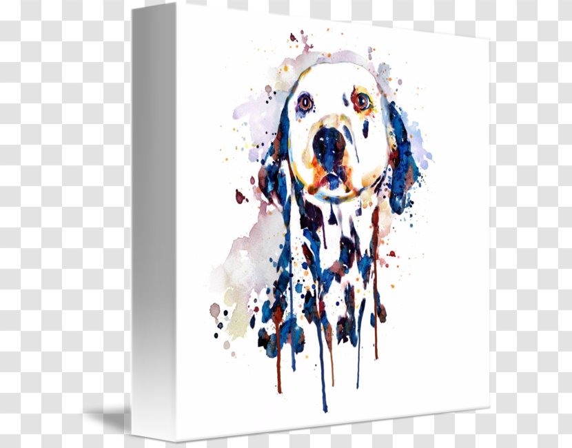 Dalmatian Dog Canvas Print Watercolor Painting Art - Carnivoran Transparent PNG