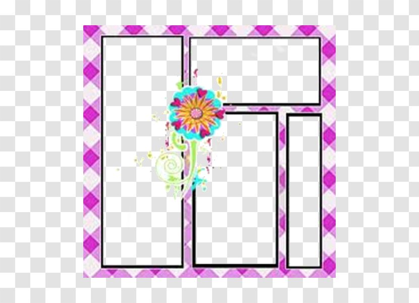 Picture Frames Floral Design Pink M Pattern - Violet Transparent PNG