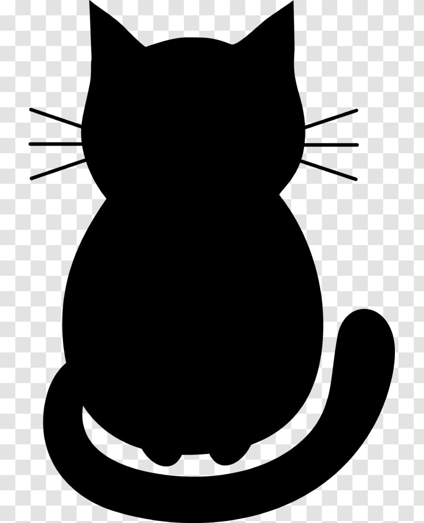 Whiskers Domestic Short-haired Cat Clip Art Black & White - Shorthaired - M Transparent PNG