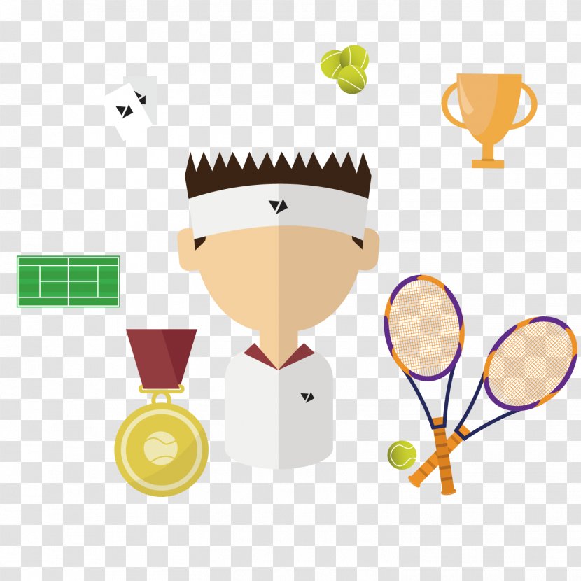 Tennis Badminton Racket Illustration - Player Transparent PNG