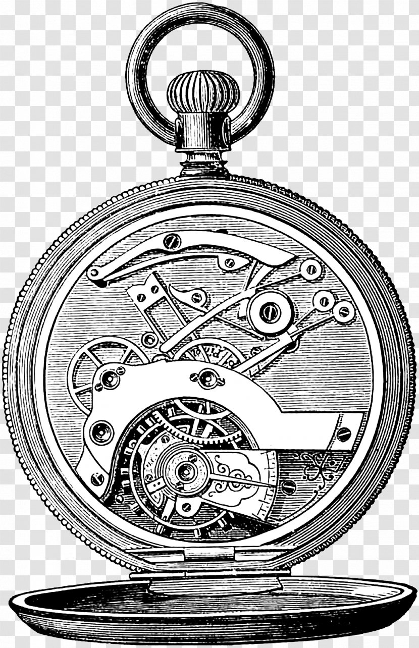 Pocket Watch Steampunk Clock Bands - Mechanical - Chain Transparent PNG