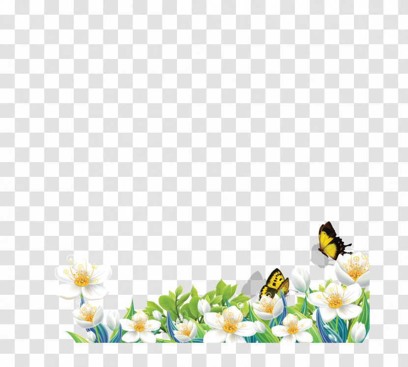 Cartoon Download - Fictional Character - Butterfly And Flower Transparent PNG