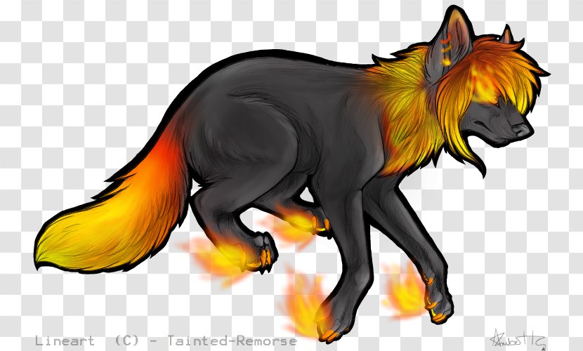 Red Fox Dog Elemental Fire Classical Element - Carnivoran Transparent PNG