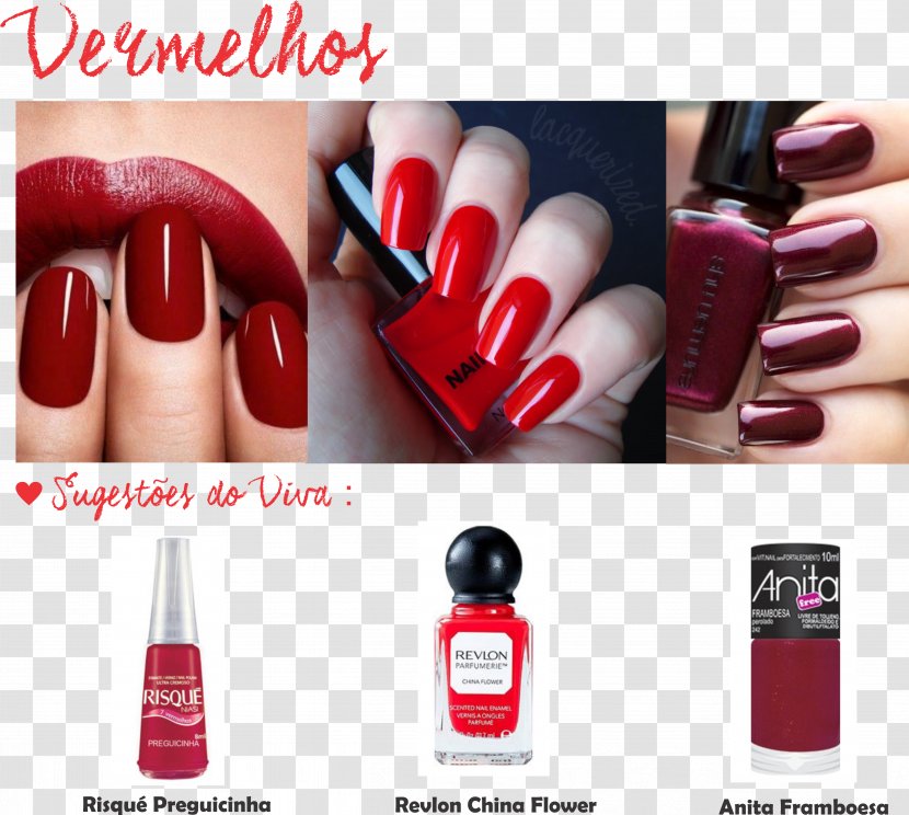 Nail Polish Manicure Color Red - Hand Model Transparent PNG