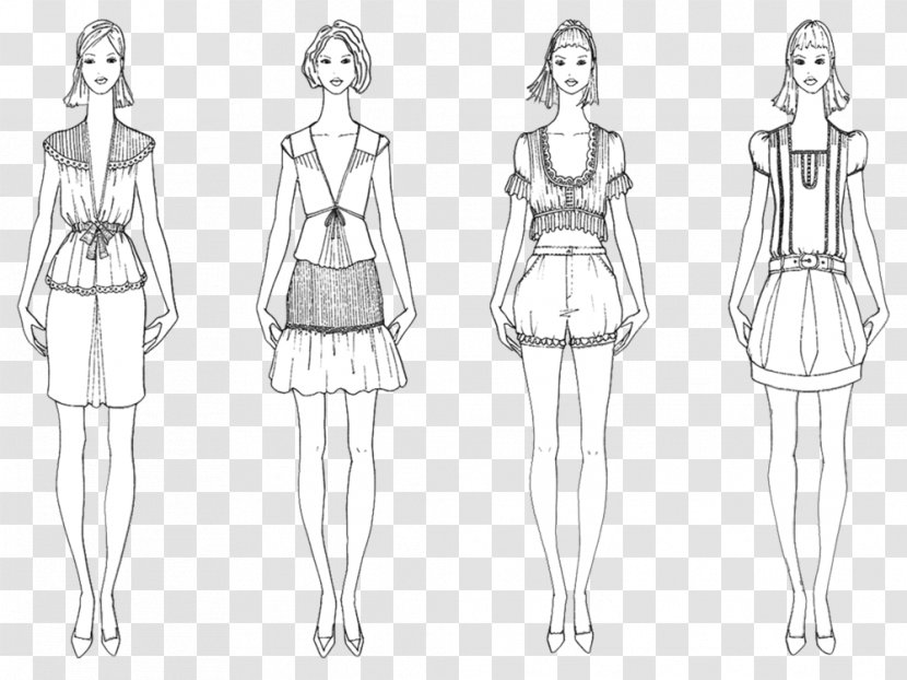 Drawing Art Fashion Sketch - Silhouette - Design Transparent PNG