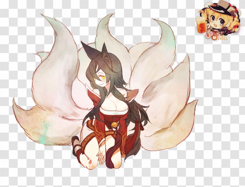 Ahri Nine-tailed Fox League Of Legends Gumiho - Cartoon Transparent PNG