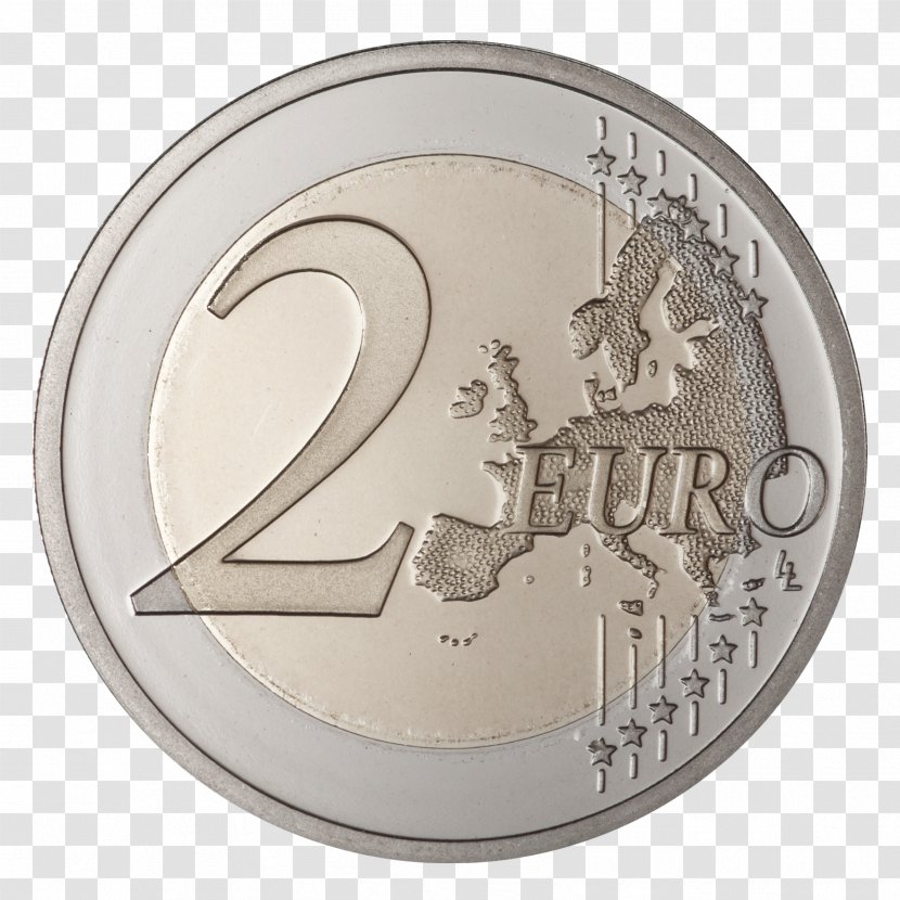 Euro Coins Banknote - Silver - Coin 2 Image Transparent PNG