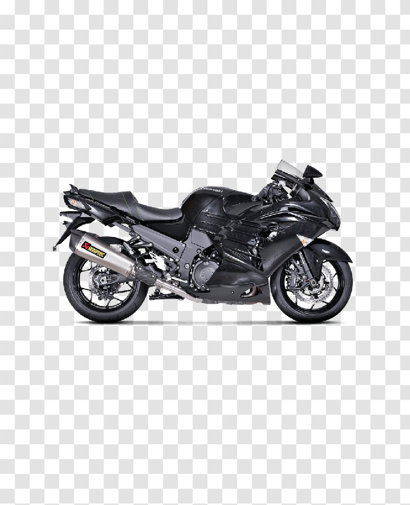Kawasaki Ninja ZX-14 Exhaust System Muffler Akrapovič Motorcycles - Automotive Wheel - Motorcycle Transparent PNG