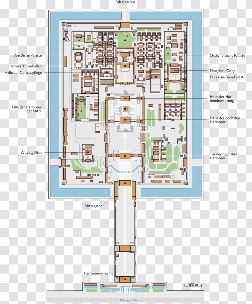 Forbidden City Floor Plan House - Beijing - Peking Transparent PNG