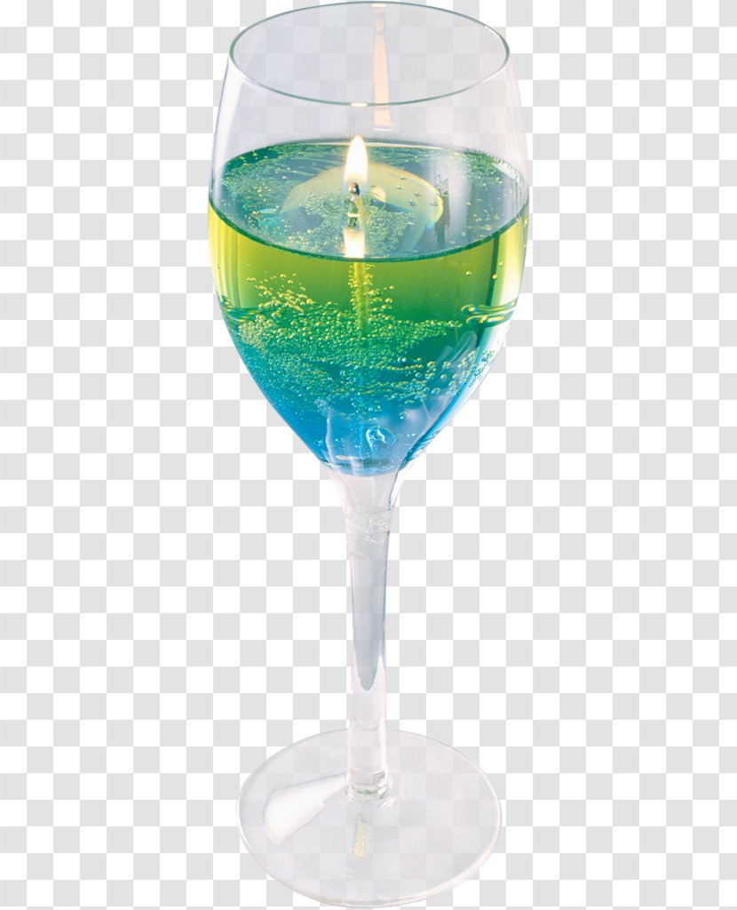 Wine Glass Cup - Green Candle Transparent PNG