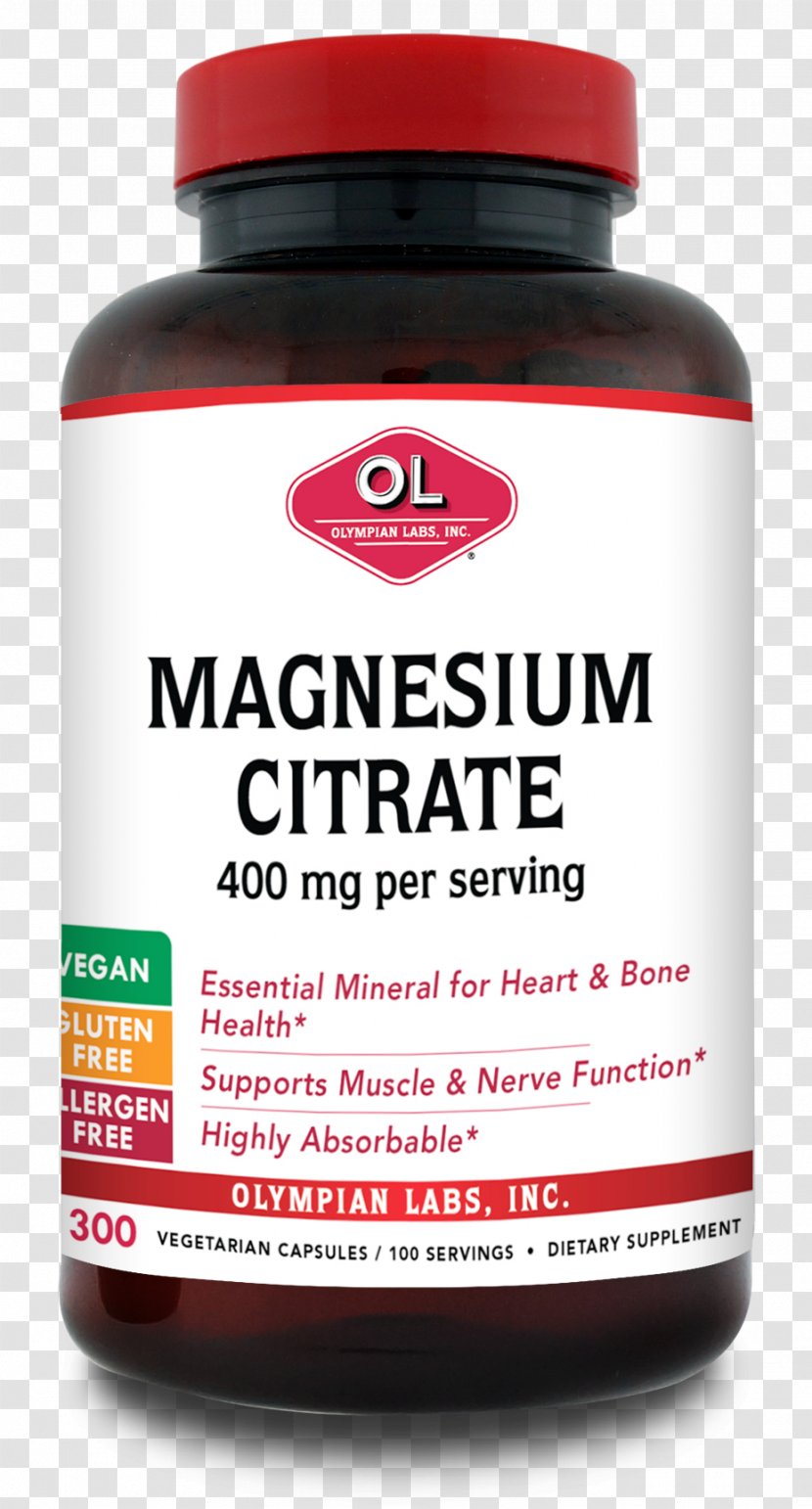 Magnesium Citrate Dietary Supplement Capsule L-threonate - Softgel Transparent PNG