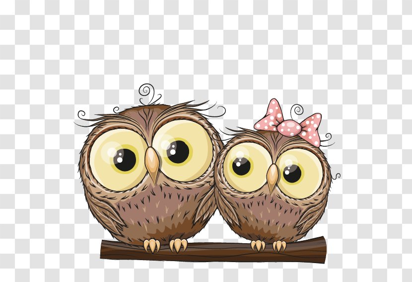 Owl Royalty-free Stock Photography Illustration - Bird Of Prey - Cartoon Couple Transparent PNG