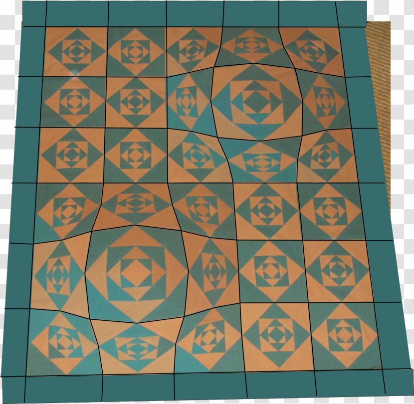 Symmetry Textile Pattern Line Teal - Quilt Blocks Transparent PNG