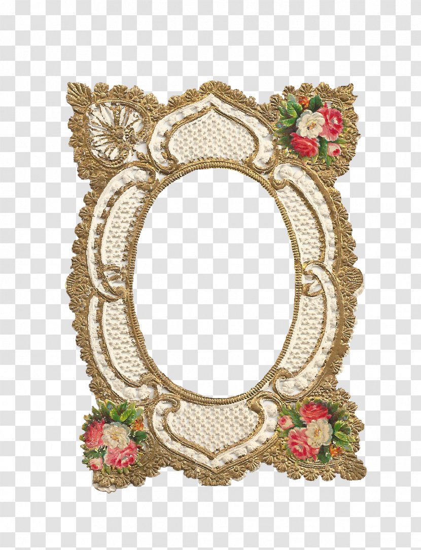 Victorian Era Borders And Frames Picture Clip Art - Floral Design - Gold Flower Transparent PNG