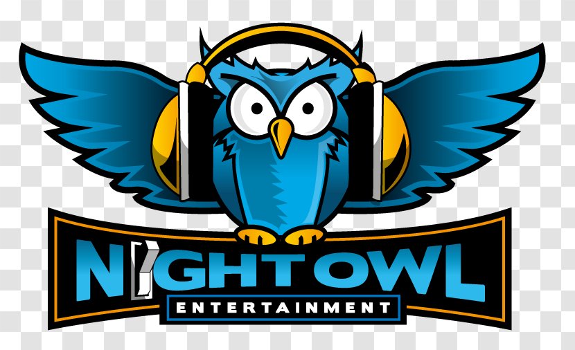 Night Owl Entertainment Logo Illustration Graphic Design - Cartoon Transparent PNG
