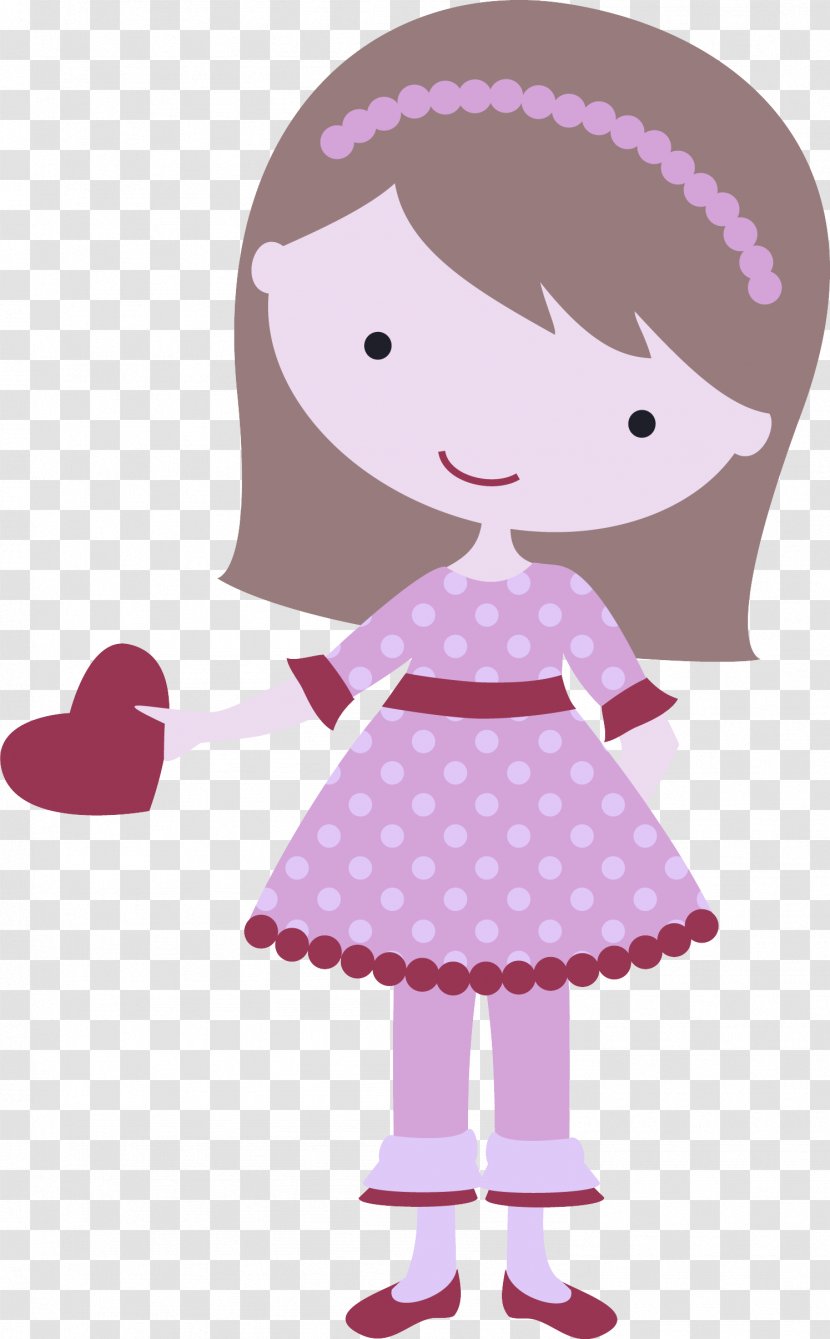 Cartoon Pink Doll Violet Magenta - Toy Dress Transparent PNG