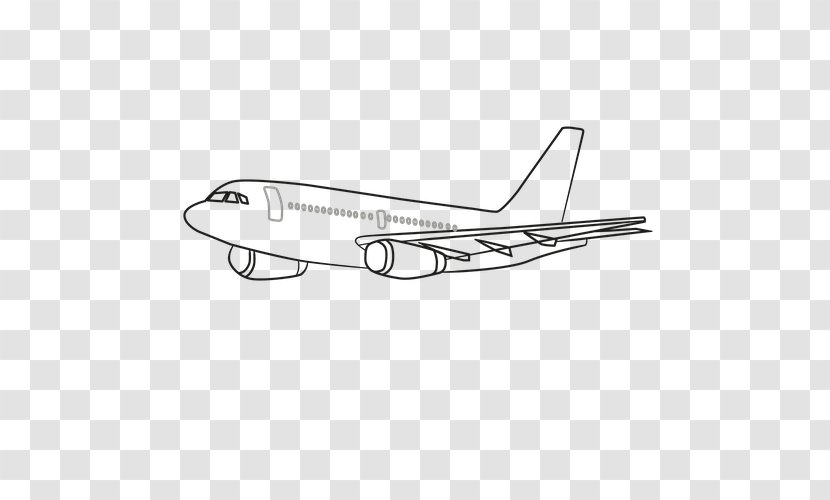 Narrow-body Aircraft Aerospace Engineering Model - Flap - Plane Sketch Transparent PNG