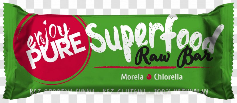 Superfood Chlorella Raw Bar Brand - Front Side Transparent PNG