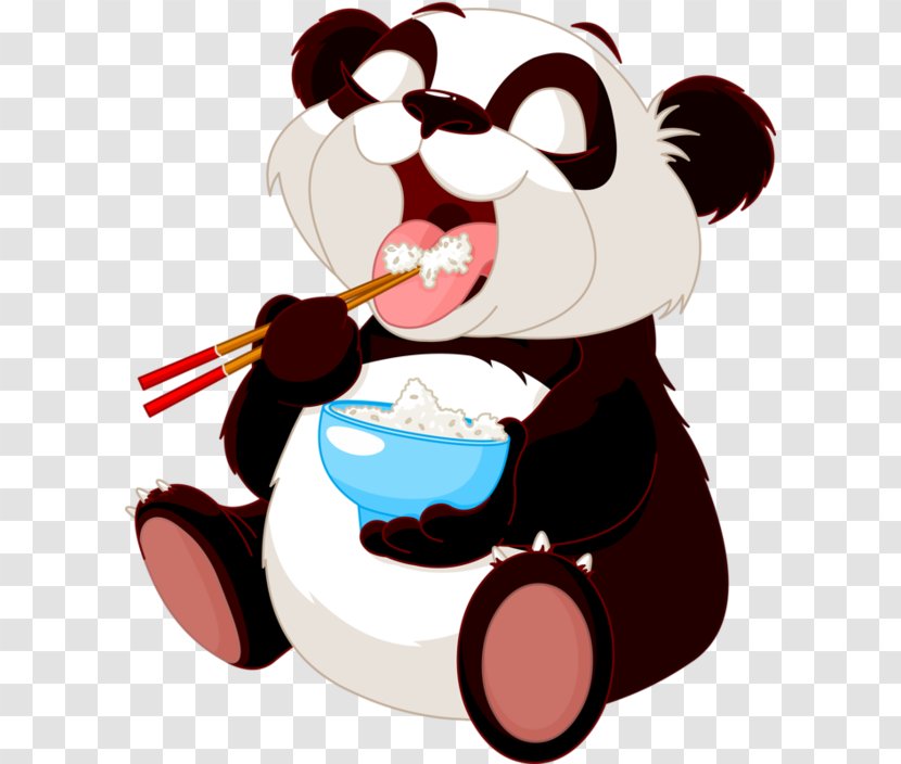 Giant Panda Royalty-free Eating Clip Art - Cartoon - Glasses Printing Transparent PNG