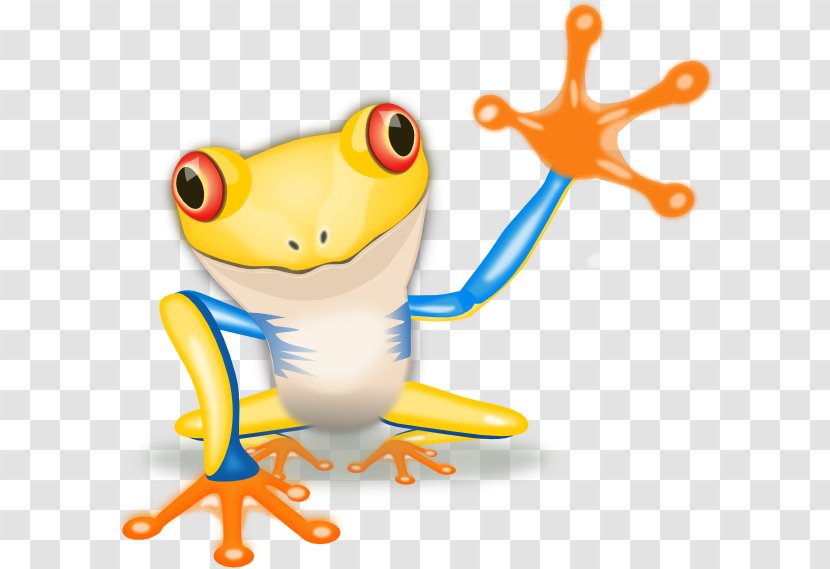 Red-eyed Tree Frog The Clip Art - Animated Smiley Faces Waving Goodbye Transparent PNG
