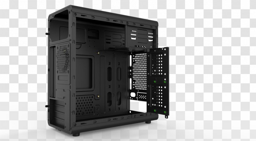 Computer Cases & Housings Brushed Metal MicroATX Black - Electronic Device - Hap Guan Street Transparent PNG