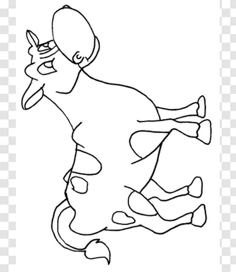 Cattle Coloring Book Calf Clip Art - Flower - Outline Of A Cow Transparent PNG