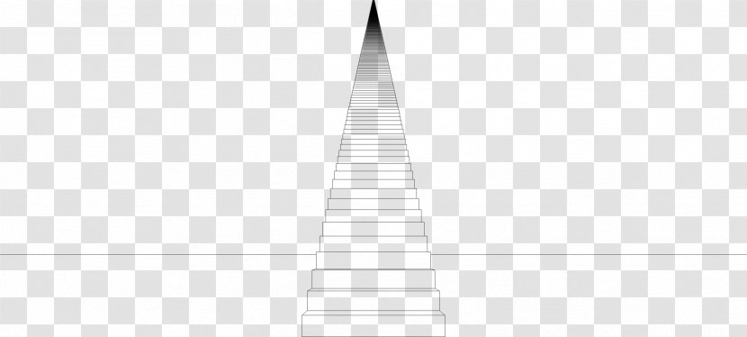 Black And White Monochrome Triangle - Stairs Transparent PNG