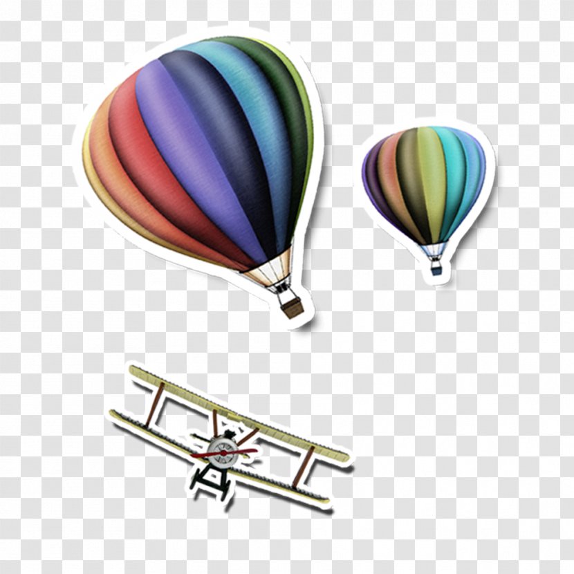 Airplane Haval Balloon Computer File - Information - Free Hot Air Stickers UAV Pull Material Transparent PNG