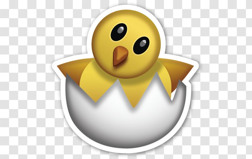 Emoji Sticker Chicken Emoticon - Smile - Painted Animals Transparent PNG