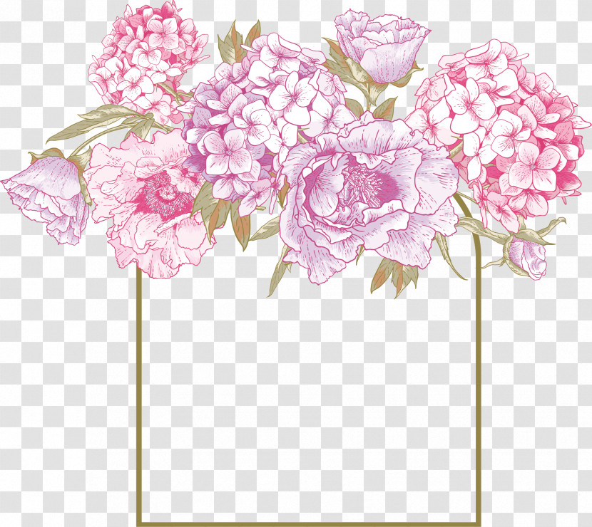 Flower Rectangle Frame Floral Rectangle Frame Transparent PNG