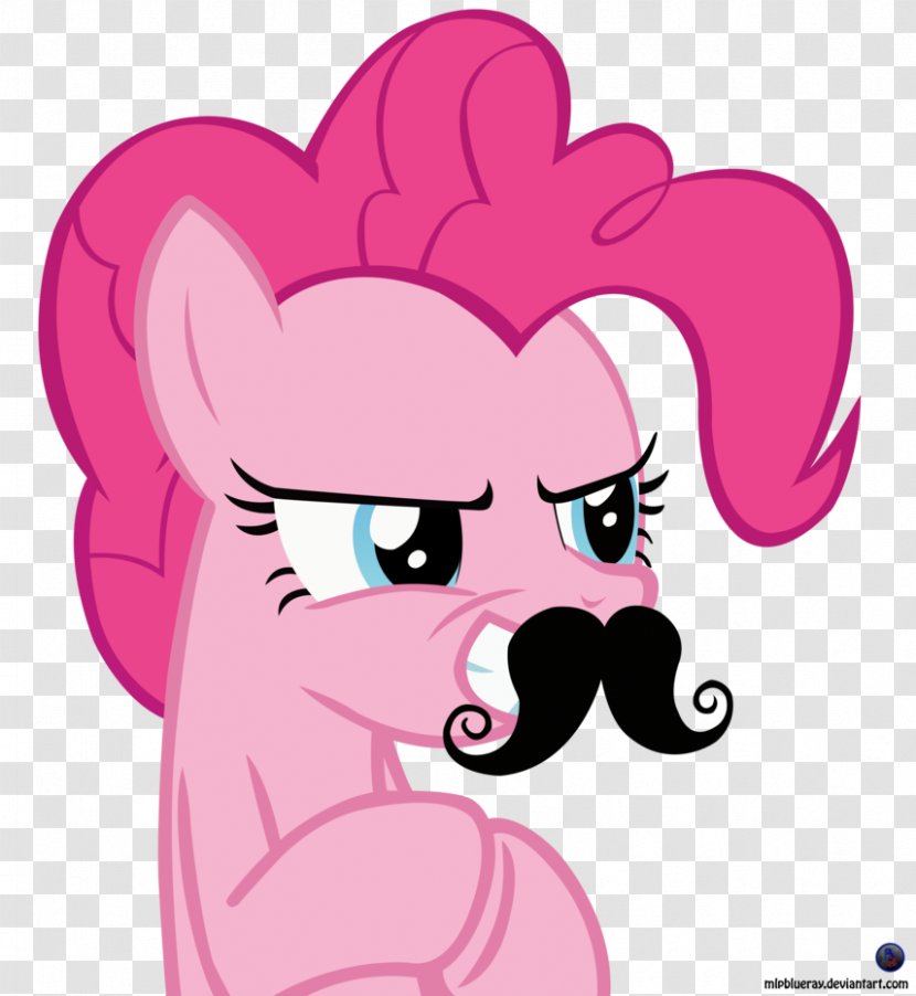 Pinkie Pie Rainbow Dash My Little Pony: Friendship Is Magic Season 3 Rarity - Silhouette - Moustache Transparent PNG