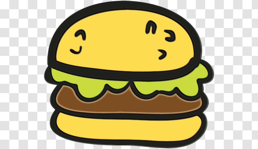 Junk Food Cartoon - Smiley - Happy Hamburger Transparent PNG