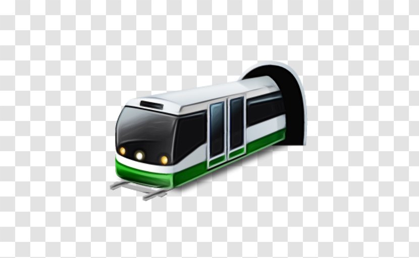 Transport Mode Of Public Vehicle Green - Railroad Car Metro Transparent PNG