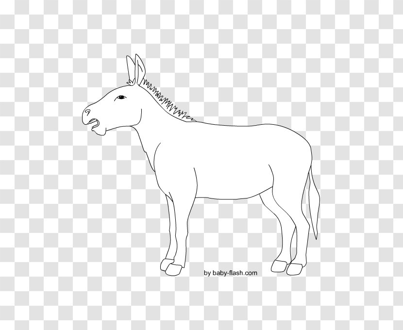 Mule Mustang Donkey Mane Clip Art - Cattle Like Mammal - Asino Transparent PNG