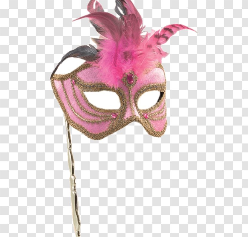 Mask Masquerade Ball Costume Party Pink Carnival - Headgear Transparent PNG