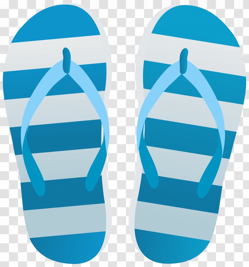 Flip-flops Clip Art - Sandal - Blue Flip Flops Transparent Image Transparent PNG