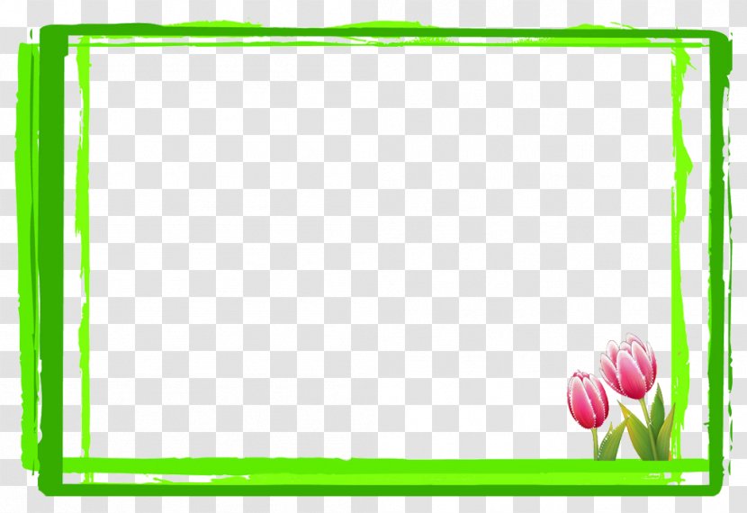 Vector Graphics Image Painting Illustration - Meadow - Green Frame Transparent PNG