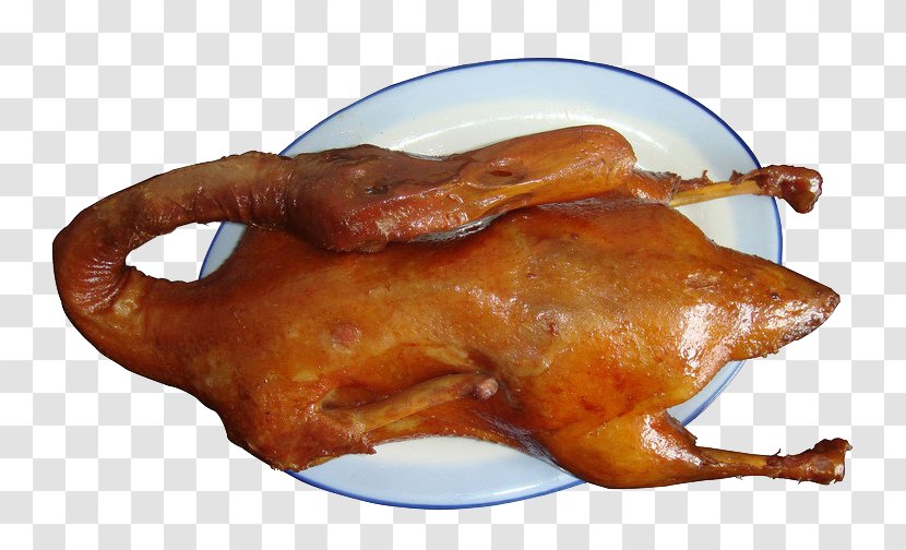 Roast Chicken Peking Duck Barbecue Roasting - Meat Carving - The Grilled In Plate Transparent PNG