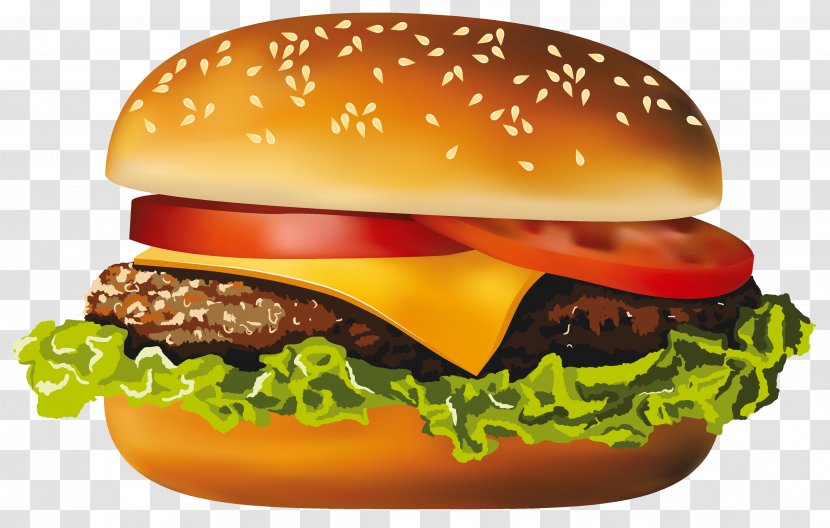 Hamburger Veggie Burger Cheeseburger Buffalo Vegetarian Cuisine - Fast Food Restaurant - Vector Clipart Transparent PNG